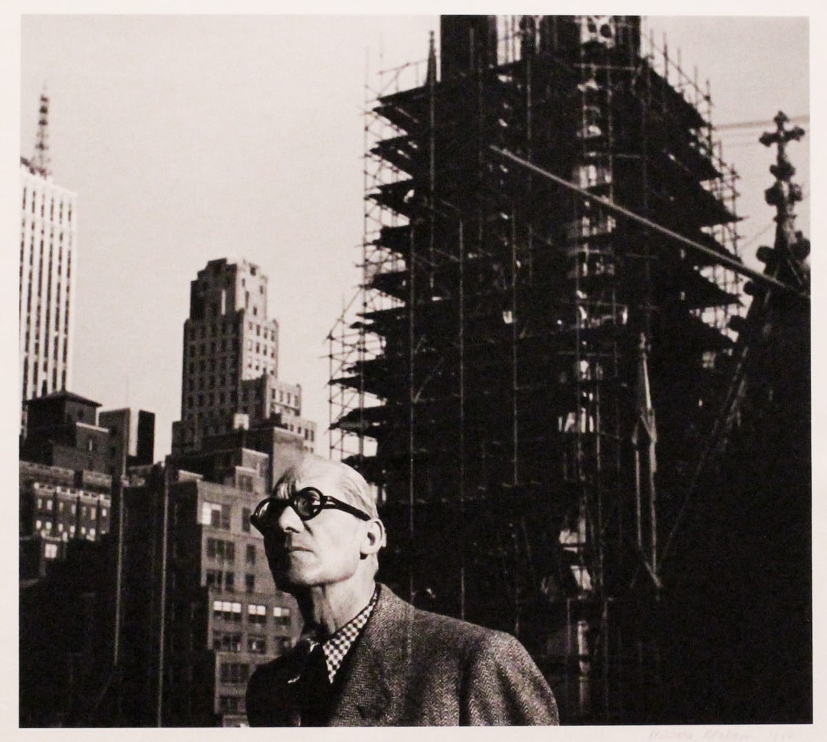 Le Corbusier in New York by Barbara Morgan 