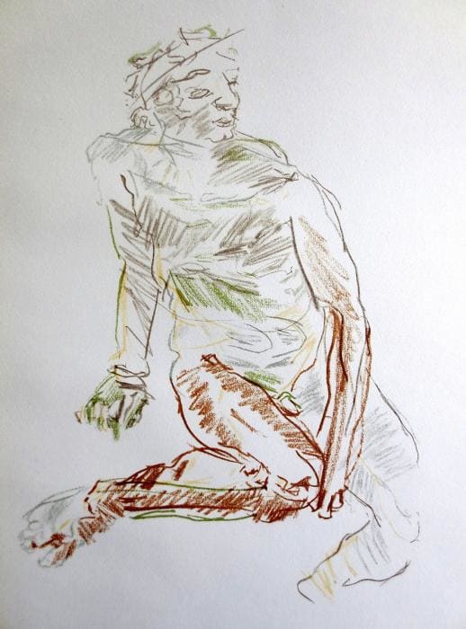 River God of the Neptune Fountain in Florence by Oskar Kokoschka, Image 2.
