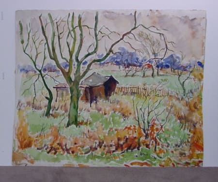 Shed with Fence by Tunis Ponsen 