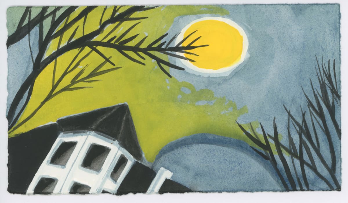 The Moon Above the House, #1527 by Raya Bodnarchuk, Image 1.