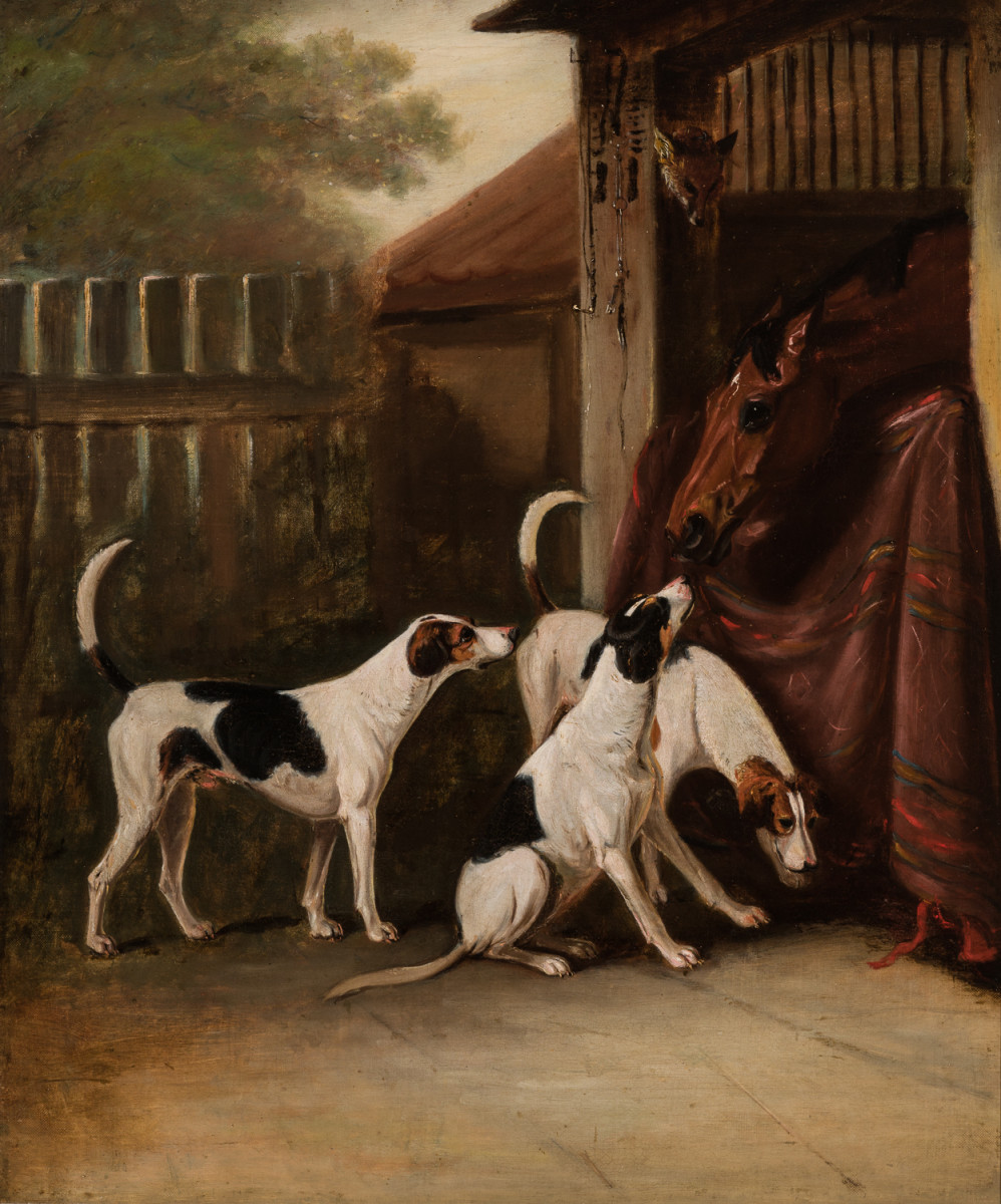 Horse and Hounds by John E. Ferneley, Sr. 