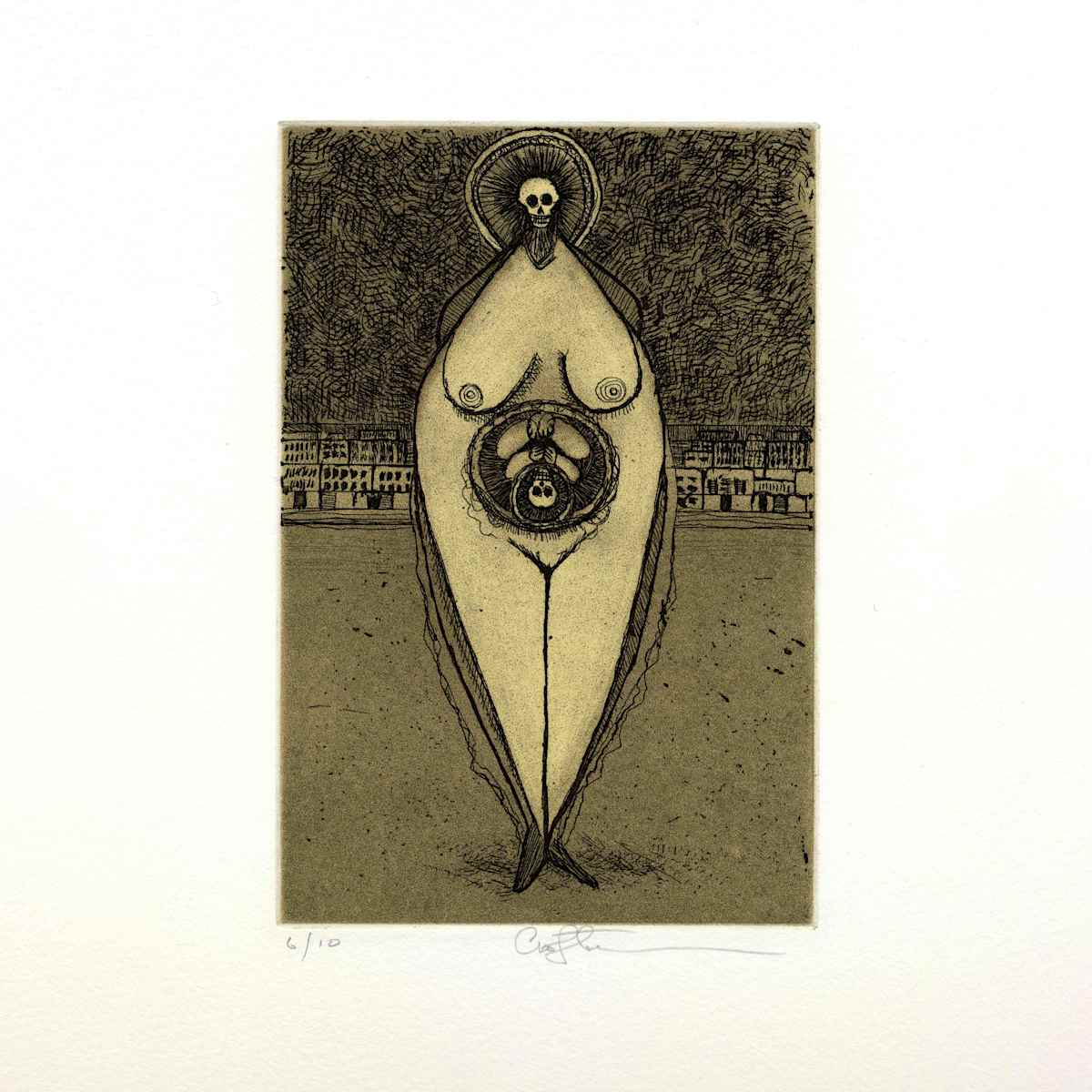 Oaxaca Suite (brown): Woman 3/10 by Charles H. Stinson 
