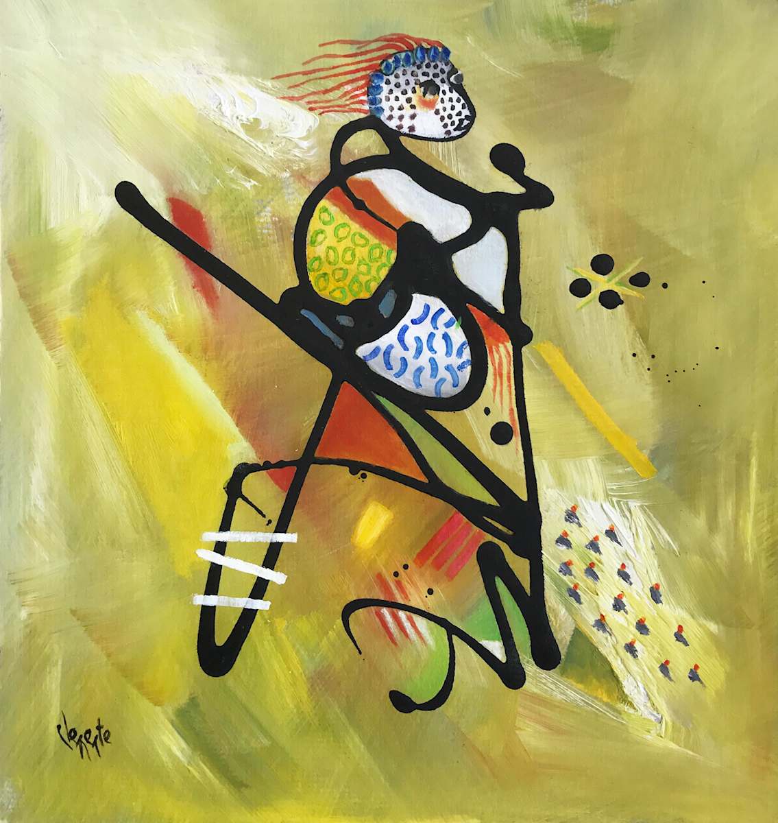 African Prince on Yellow by Clemente Mimun, Image 1.