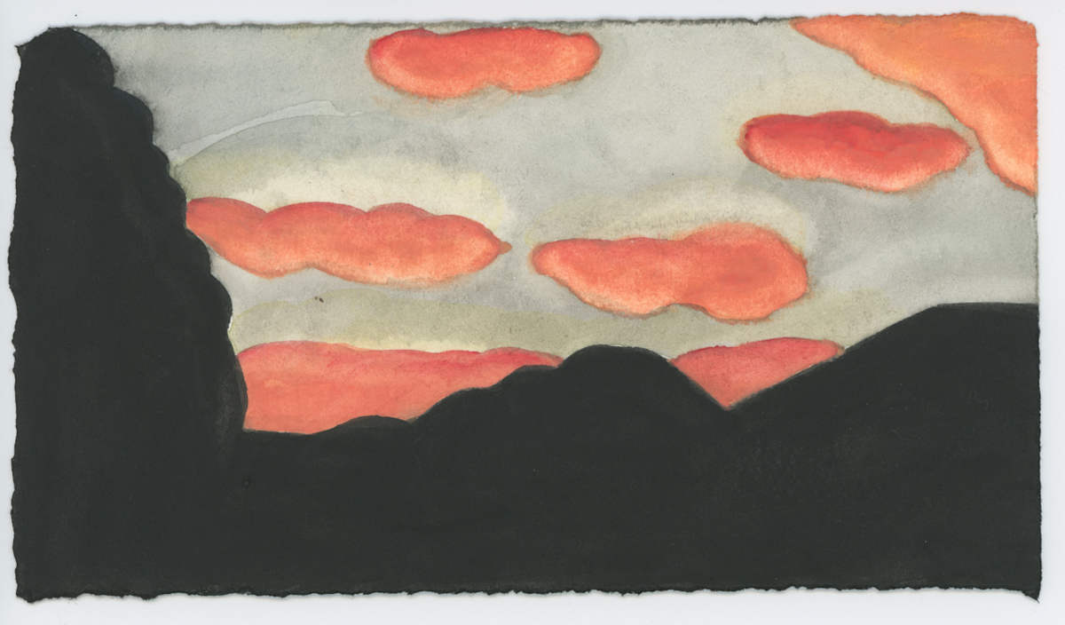 Sunset on a Cold Night, #1566, Image 1.