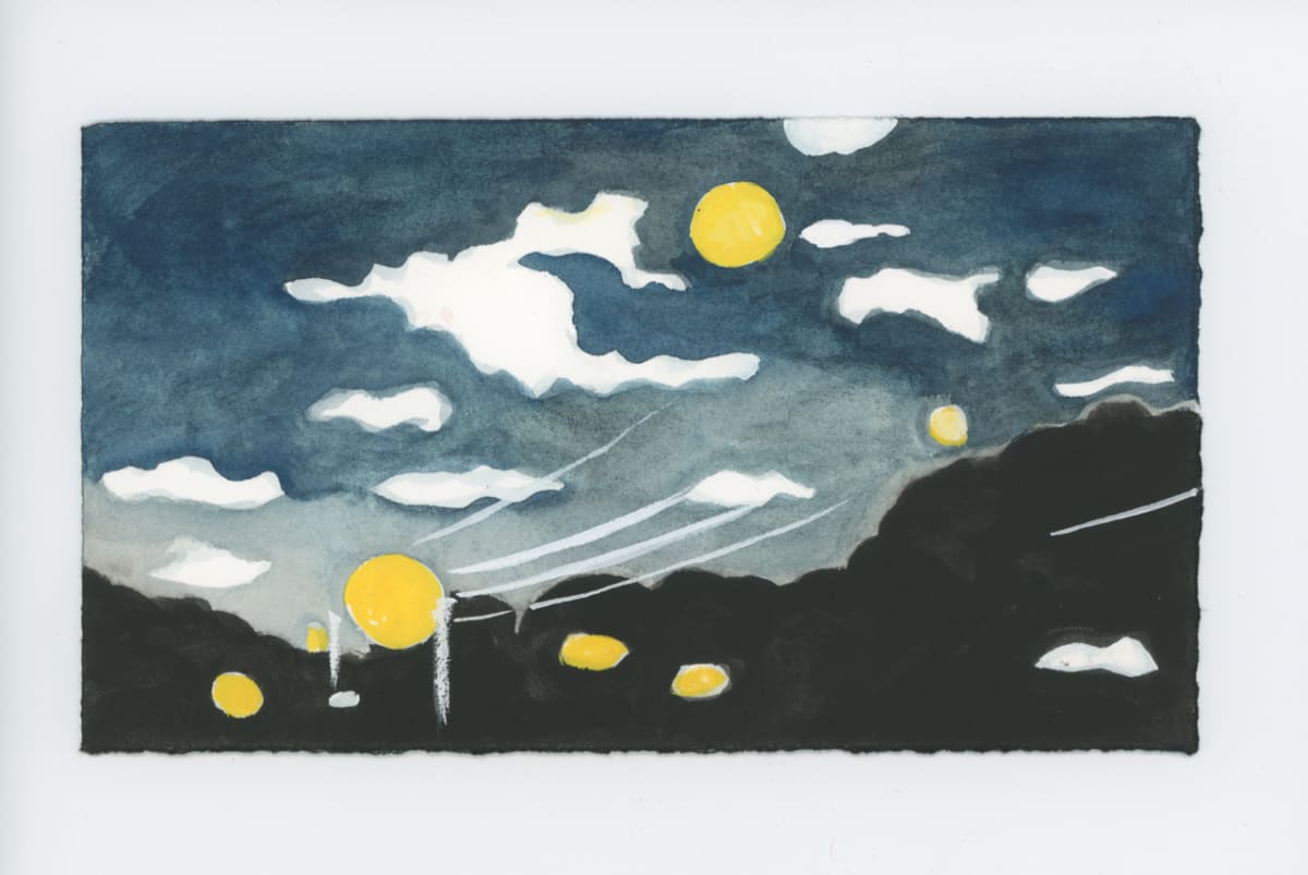 Bright Moon and Clouds, #1783 by Raya Bodnarchuk 
