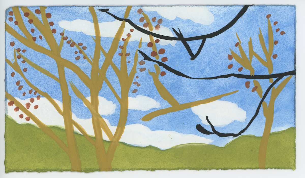 Black Branches and Clouds, #1576, Image 1.