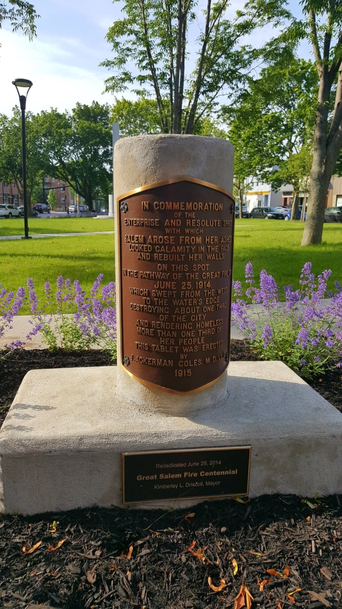 Great Salem Fire Centennial Monument, Image 1.