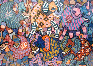 Untitled (Elephants) by Zacheus Olowonubi Oloruntoba, Image 2.