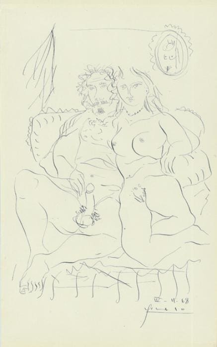 Erotic Scene by Pablo Picasso 