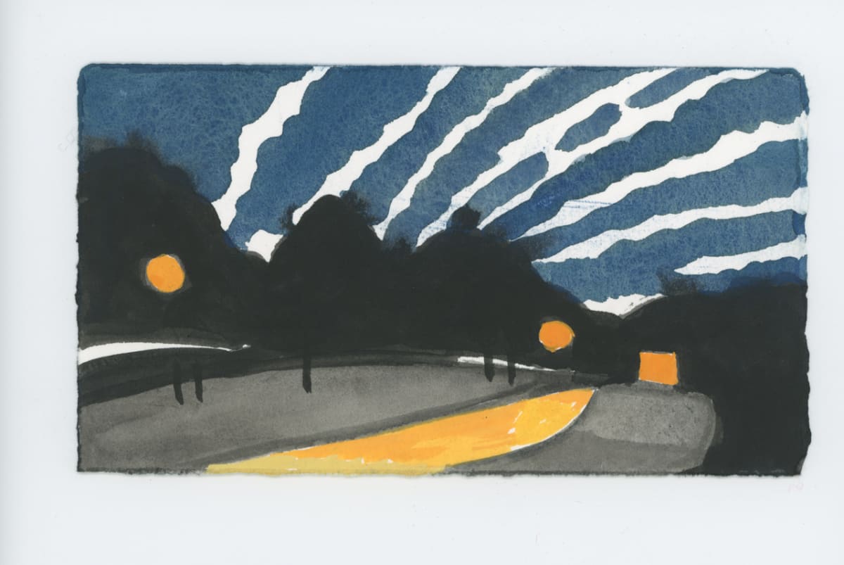 Bright Sky at Night Over MacArthur Boulevard, #1835 by Raya Bodnarchuk, Image 1.