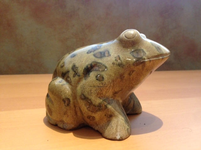 Hidden Animals- Stone Frog by First Nations Carvers Vancouver, BC 