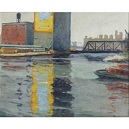 Chicago River Scene by Tunis Ponsen, Image 1.