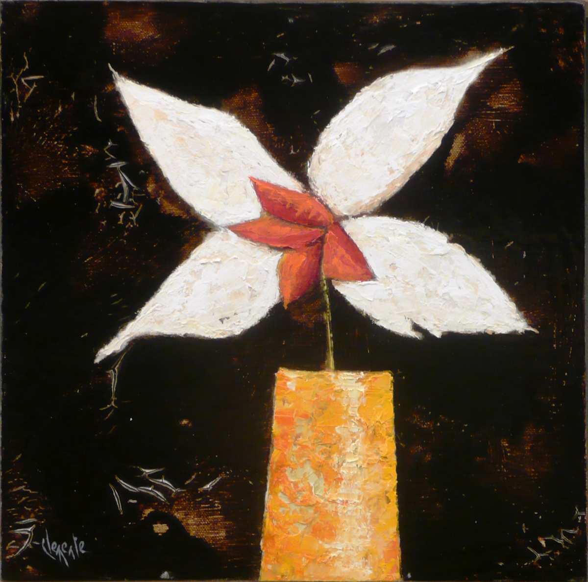 Flower with Vase by Clemente Mimun, Image 1.