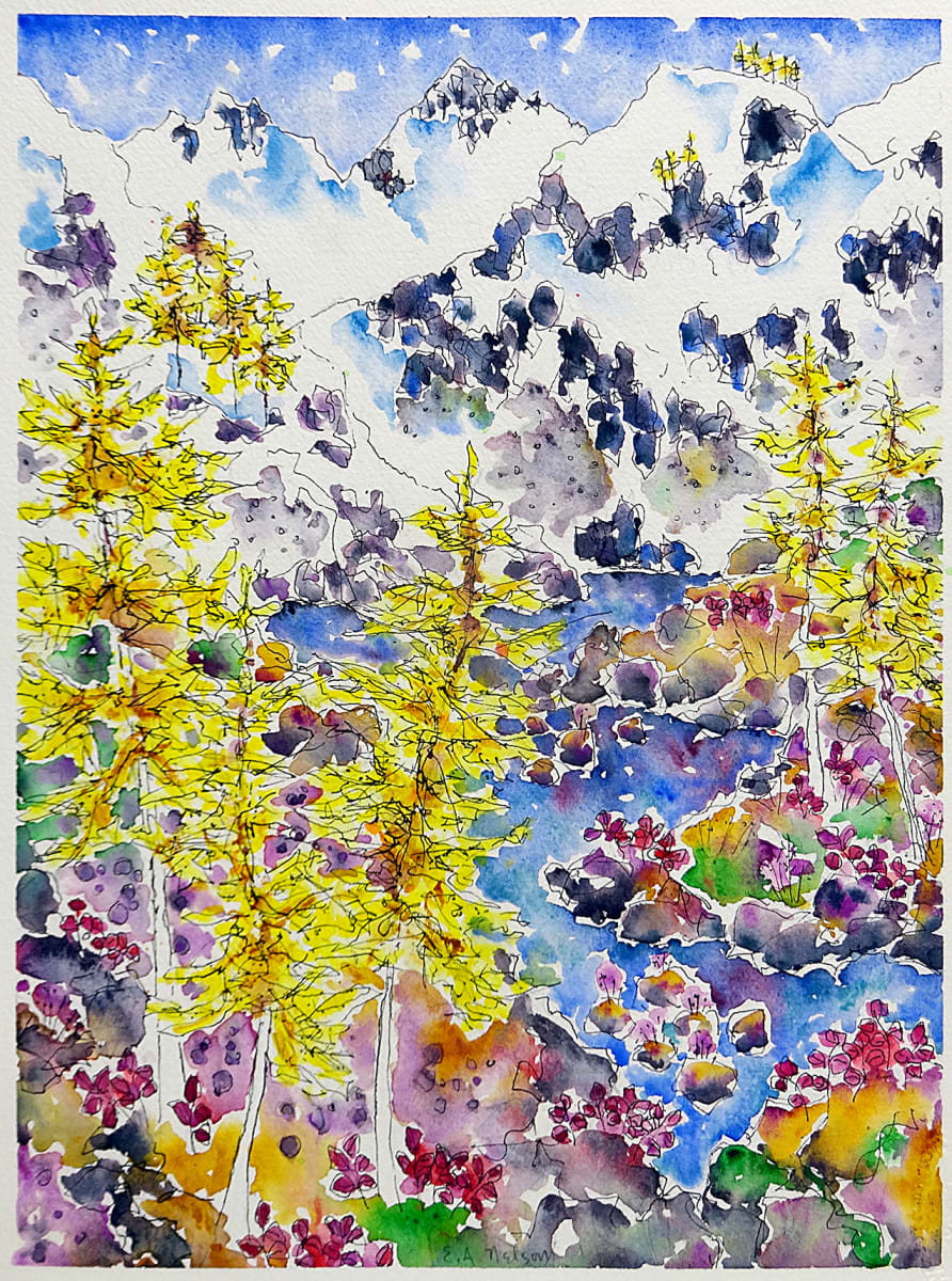 Larch Lake, End of Summer by Ann Nelson 