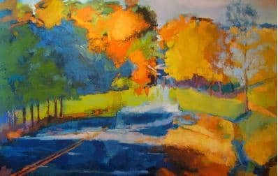 Greenville Road in Blue by Ann Watcher 