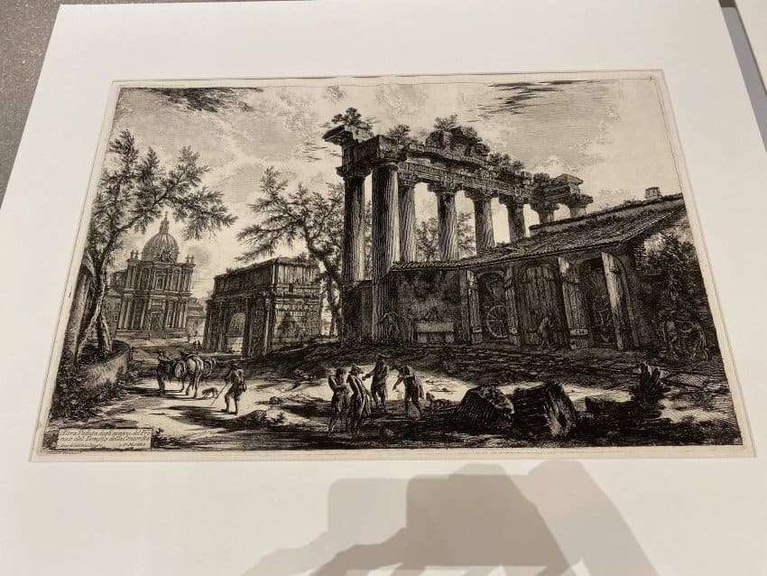 Altra veduta degli avanzi del Pronao del Tempio della Concordia, (Another view of the pronaos of the Temple of Concord) by Giovanni Battista Piranesi 