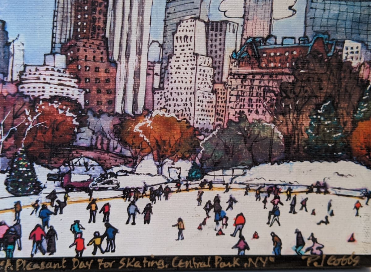 A Pleasant Day for Skating, Central Park, NYC by PJ Cobbs 