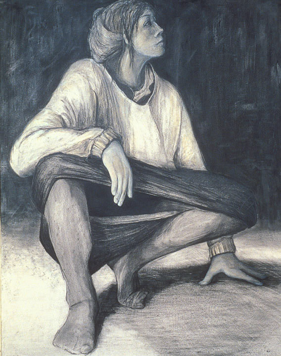 Blue Sweater Portrait by Eve Whitaker 