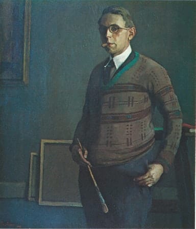 Self Portrait with Cigar, 1929 by Tunis Ponsen, Image 1.