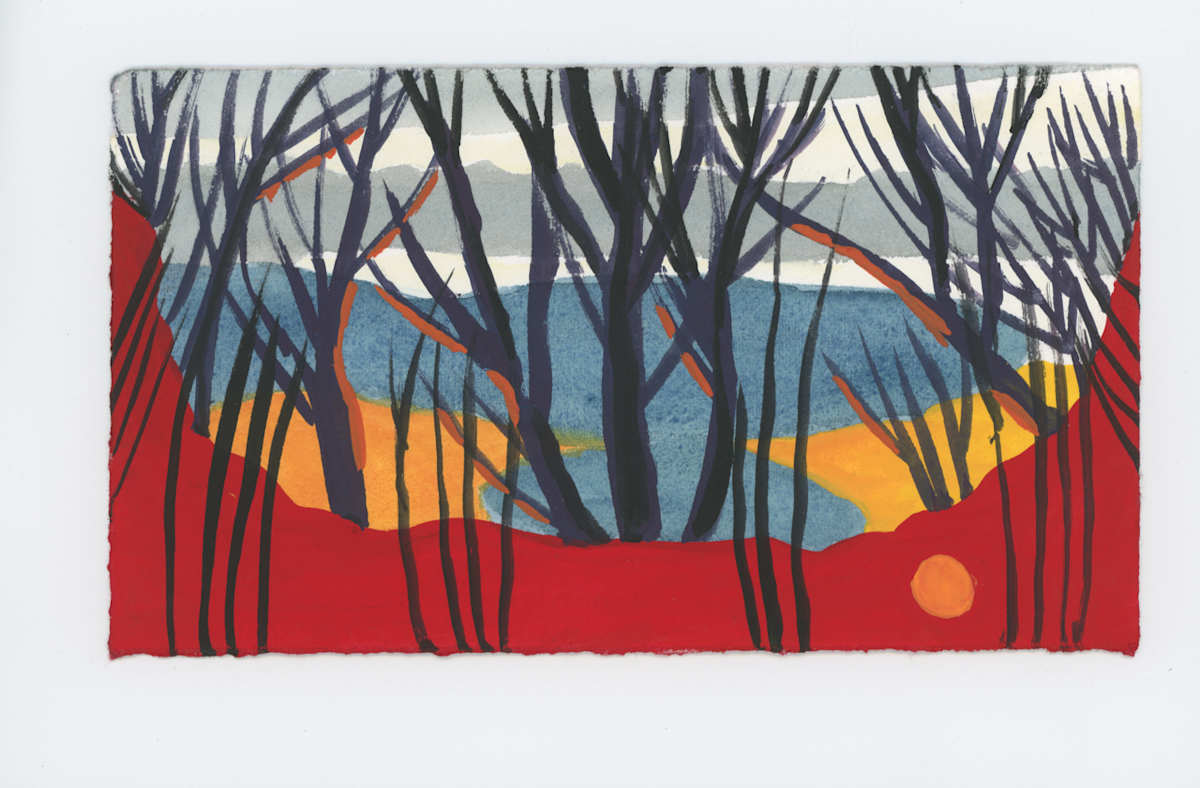 Red Evening, #1872, Image 1.