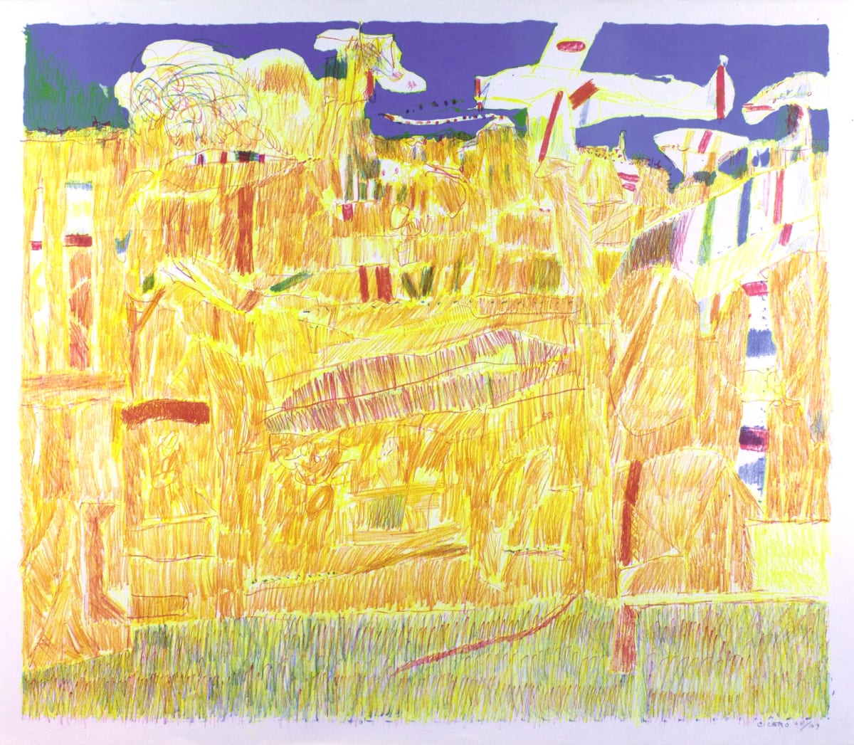 Landscape with Airplane by Carmen Louis Cicero, Image 1.