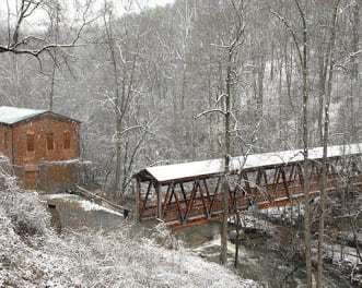 Snow covered bridge by Gittel Price, Image 4.