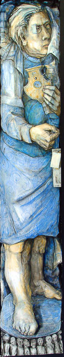 Blue Clock Upside Down by Eve Whitaker 