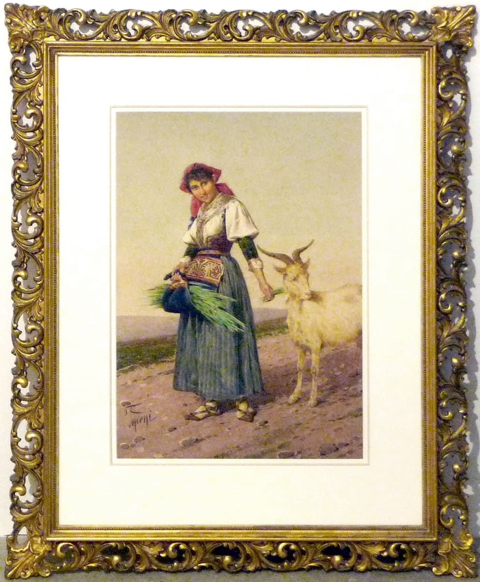 Peasant Woman by Filippo Indoni (1842 - 1908) 