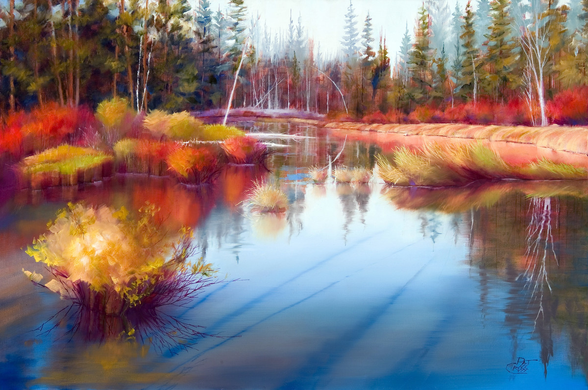 Autumn on Fall River by Pat Cross 