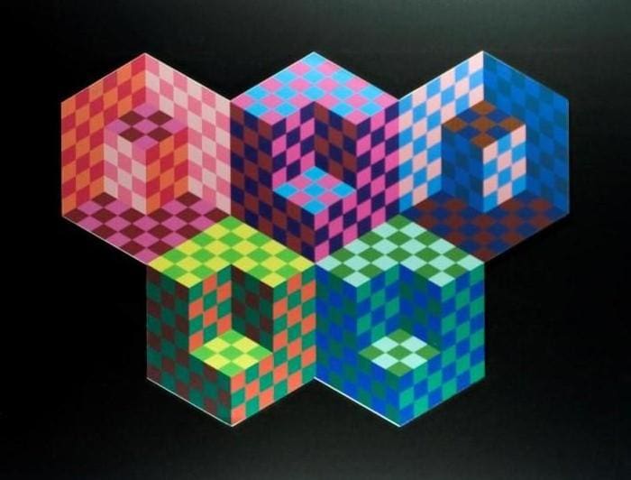 Hexa 5 by Victor Vasarely, Image 1.