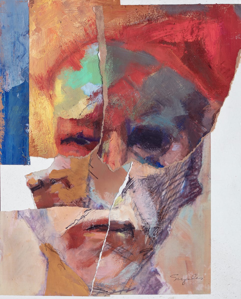 Torn Face 2 (with red hat) by James Singelis, Image 1.