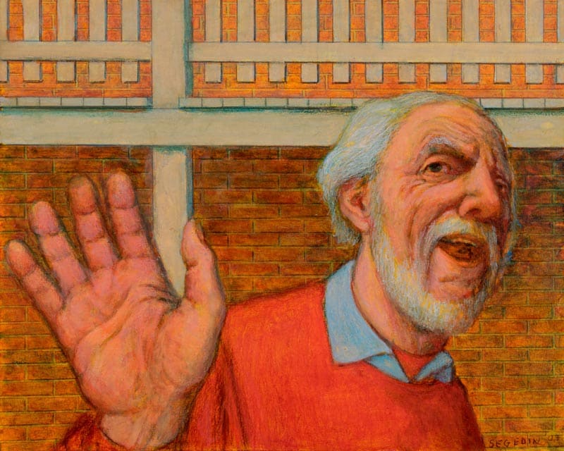 Old Man Dancing #7 (Waving) by Leopold Segedin 