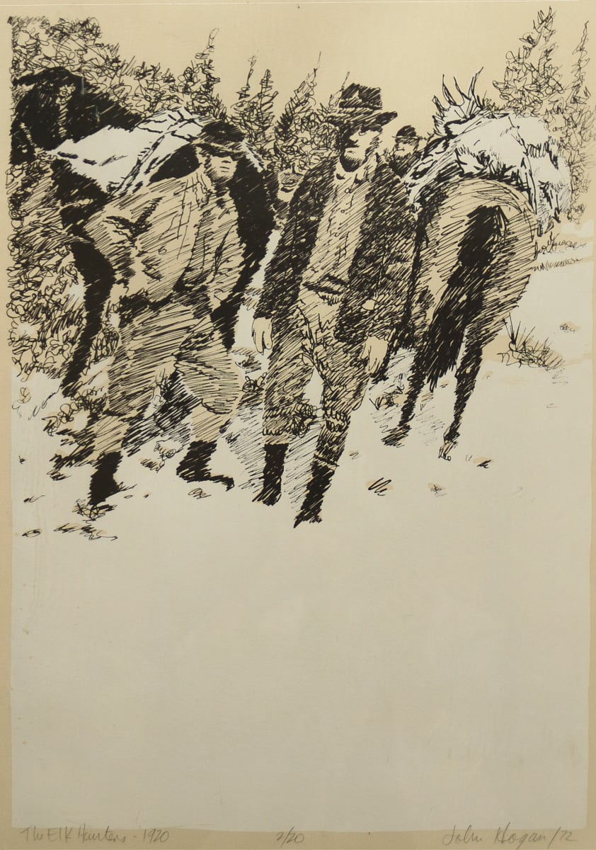 The Elk Hunters 1920 by John Hogan 