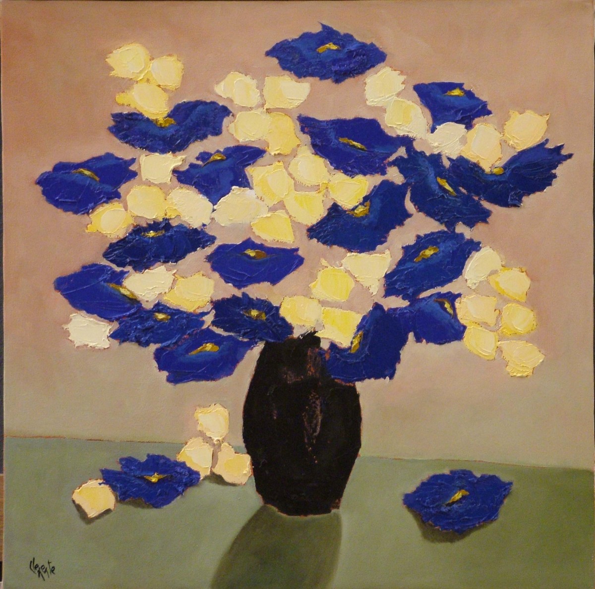 Blue Floral by Clemente Mimun 