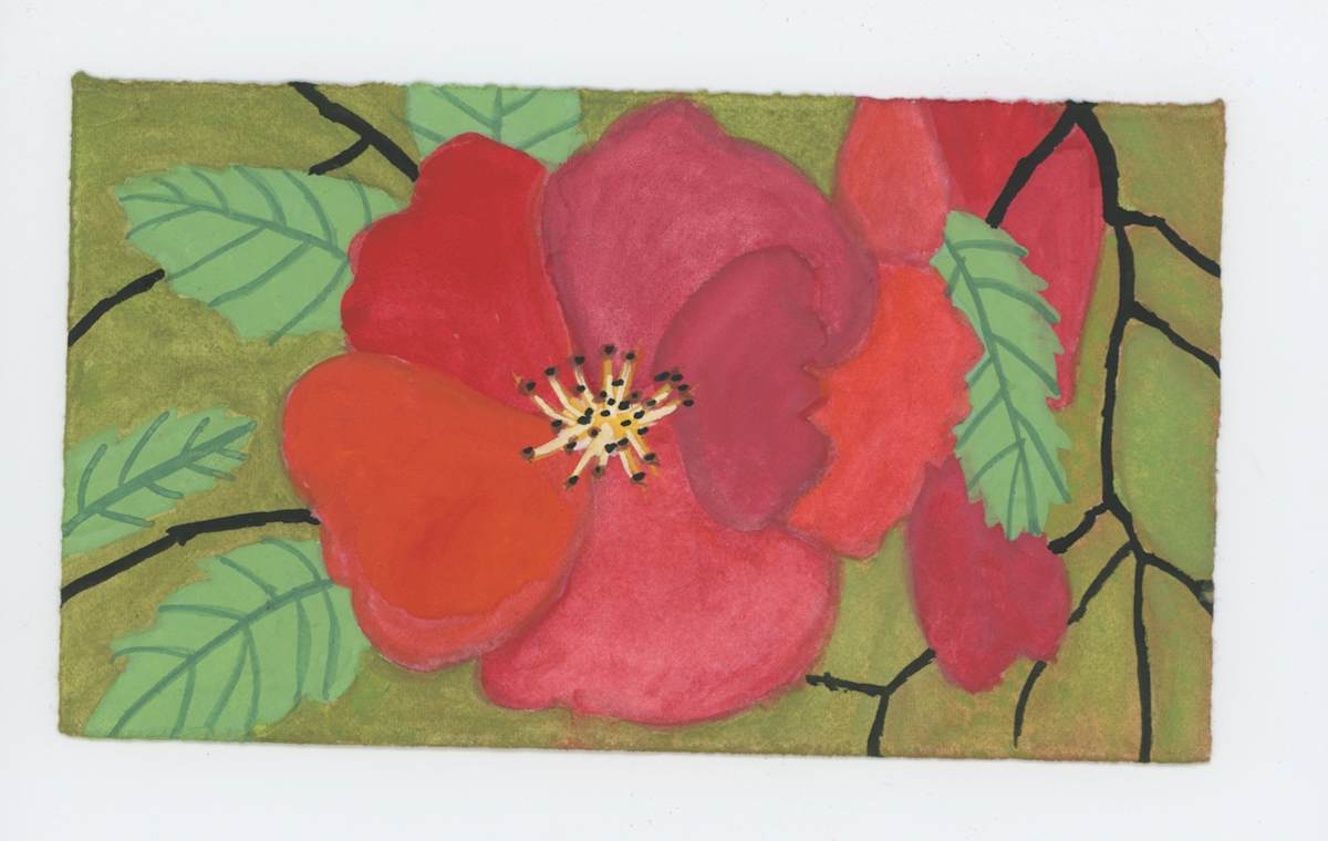 A Fall Rose, #1907, Image 1.