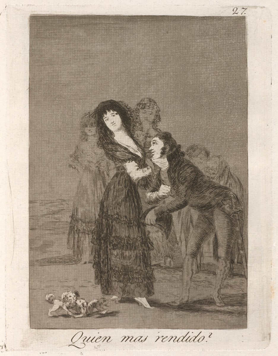 Quien mas Rendido? by Francisco de Goya 