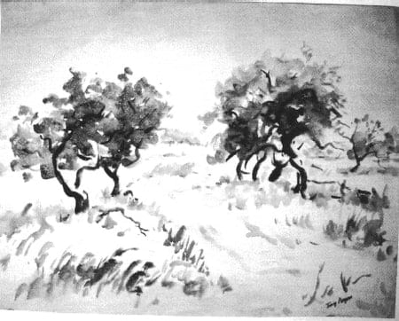 Snow Covered Fruit Trees by Tunis Ponsen, Image 1.