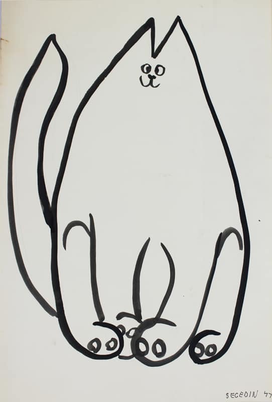 Untitled - Cat (for Herb Wolf) by Leopold Segedin, Image 1.