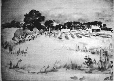 Winter Farm Scene by Tunis Ponsen, Image 1.