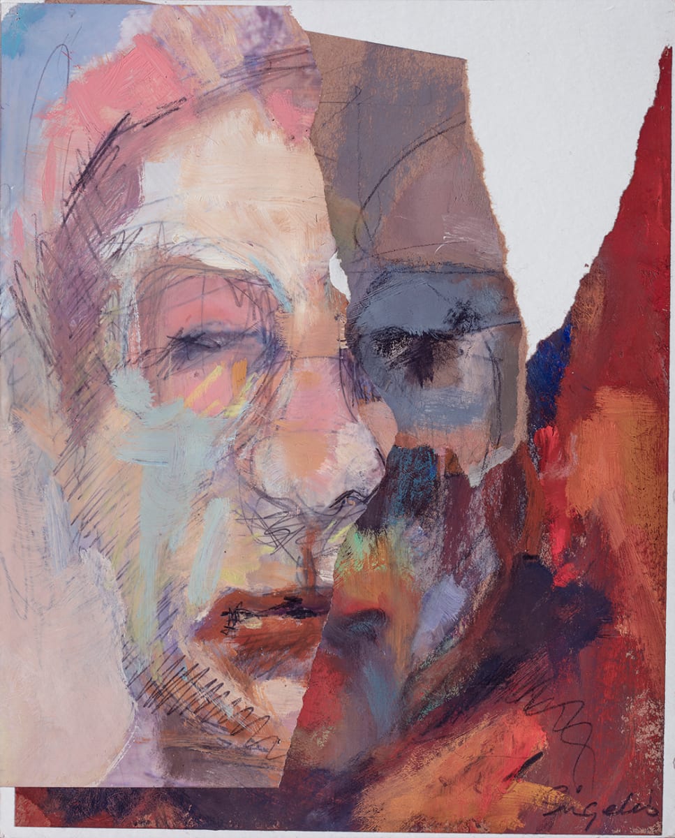 Torn Face 1 (with white triangle) by James Singelis, Image 1.