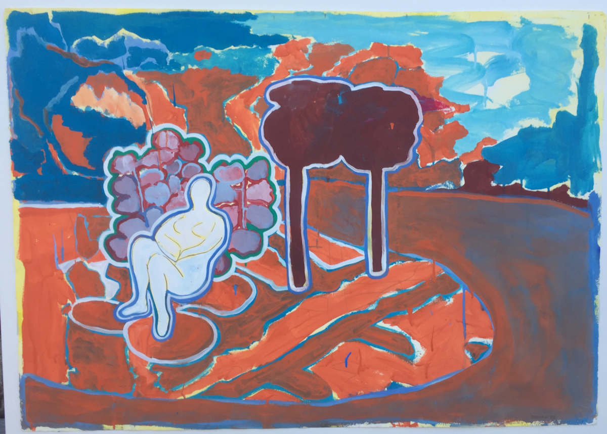 Figure by Tree by Sheila Miles 