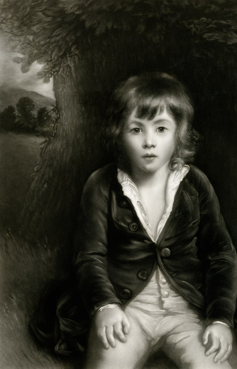 Untitled [portrait of young boy in velvet coat] by John Cother Webb 