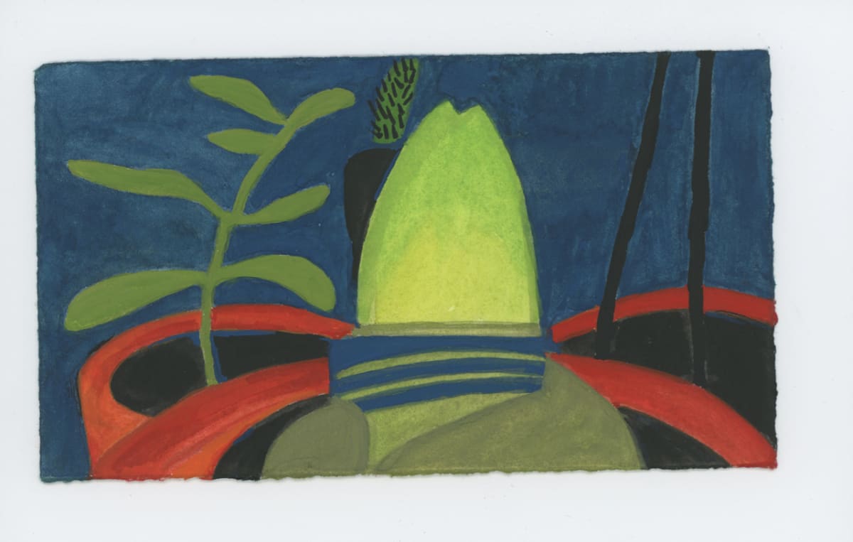 A Tiny Cactus and a New Amaryllis Bud, #1867 