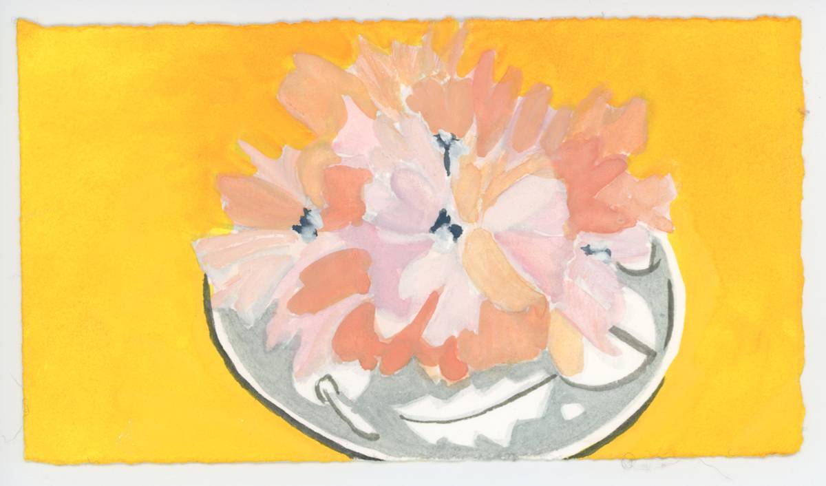 Ornamental Plum Blossoms and the Little Tray, #1609, Image 1.