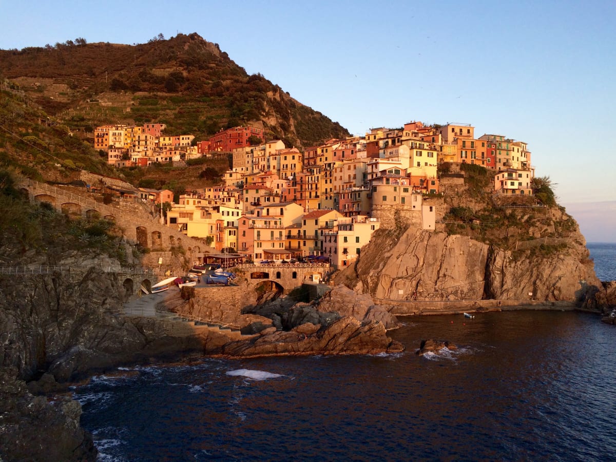 Sunset on Manarola by Song Kim 