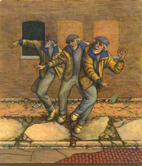 Old Men Dancing #2 by Leopold Segedin 