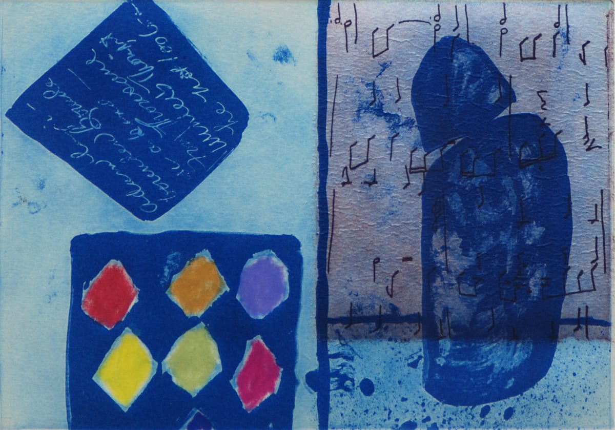 Purple Diamond/Blue Line by Barbara Hearn 