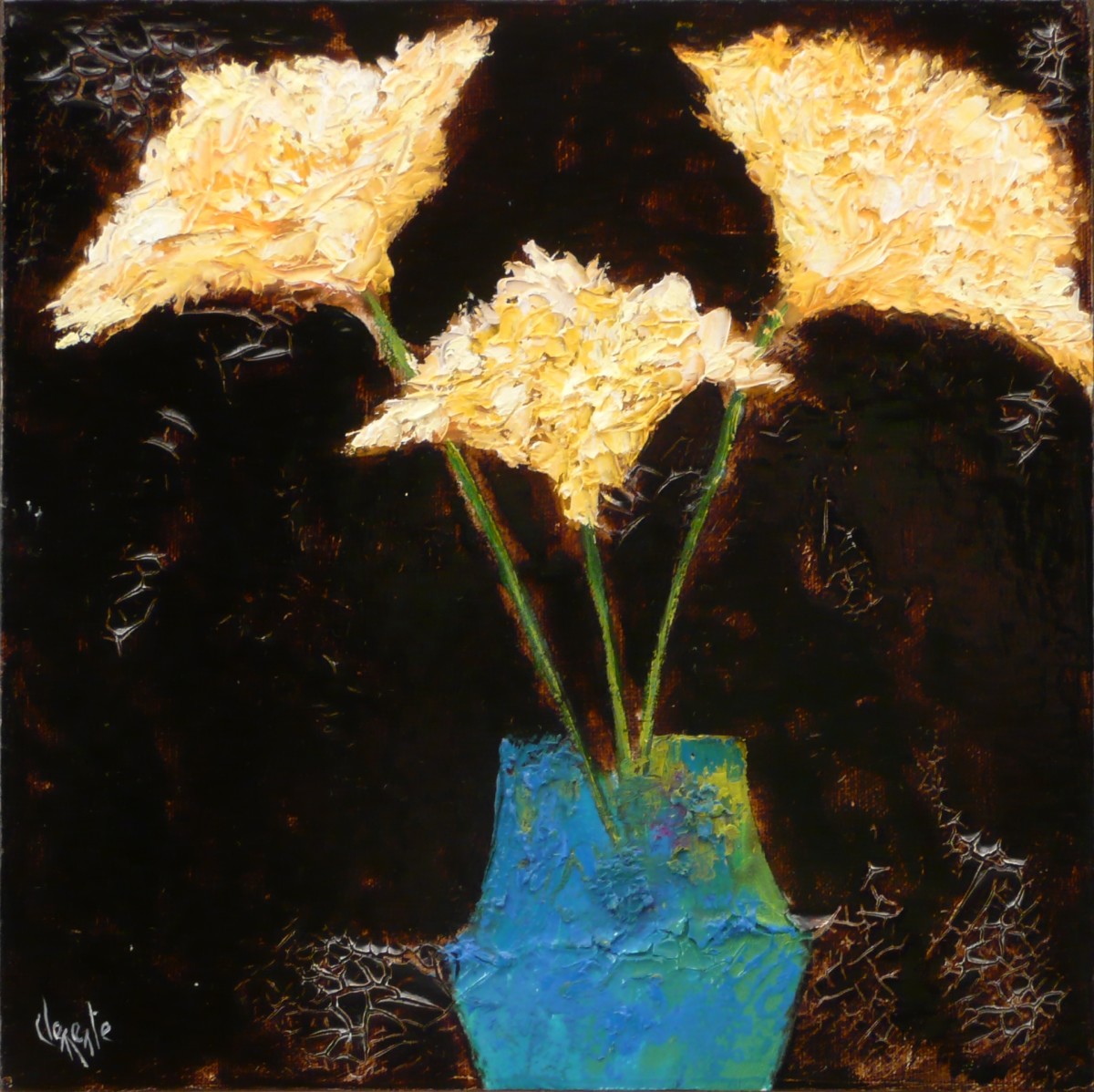 Flower with Vase by Clemente Mimun 