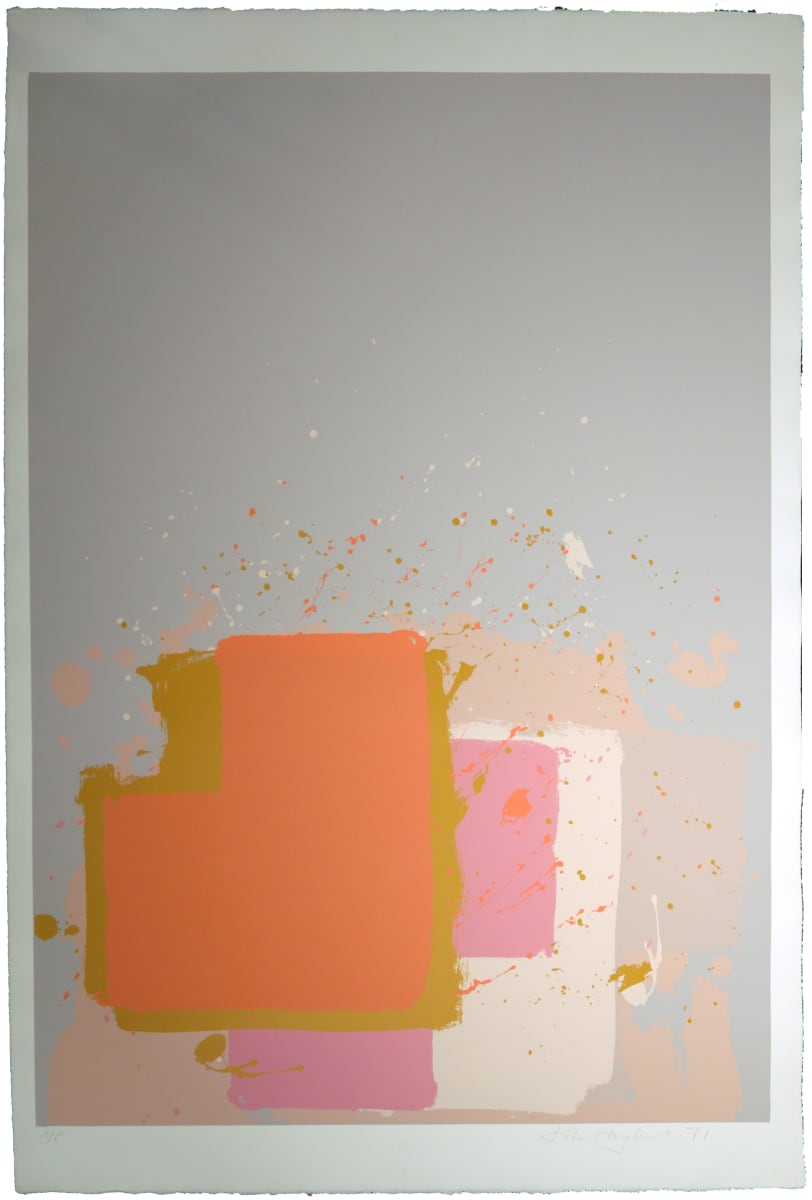 Red Black on Grey by John Hoyland, Image 1.
