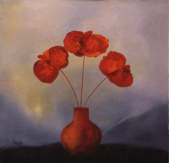 3 Red Flowers by Clemente Mimun, Image 1.